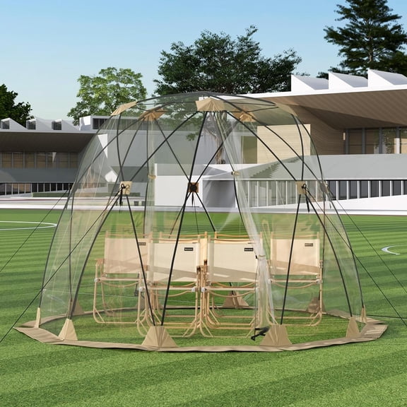 QinaQin 10 x 10 Ft Bubble Tent, Transparent Pop Up Dome Shelter for Backyard Party, Camping, Stargazing and Events