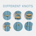 thumbnail image 5 of 4 Pack Handmade Woven Rope Magnetic Curtain Tiebacks for Home and Office (Gold), 5 of 5