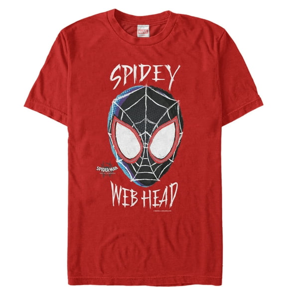 Men's Marvel Spider-Man: Into the Spider-Verse Web Head Graphic Tee Red 2X Large