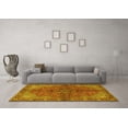 thumbnail image 3 of Ahgly Company Machine Washable Indoor Square Persian Yellow Traditional Area Rugs, 8' Square, 3 of 4