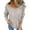 Khaki, variant on Sevevn Women's Hollow Pullover V-Neck Solid Color Reversible Long Sleeved Sweater