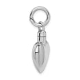 thumbnail image 2 of White Sterling Silver Charm Pendant Rhodium-Plated Polished Puffy Heart Ash Holder, 2 of 3