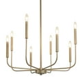 thumbnail image 3 of LNC 8-Light Antique Gold Modern Linear Dining Room Chandelier,26.8"D x 26.8"W x 35.4"H, 3 of 13