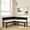 Black/Cream, variant on Risa Corner Bench (64in x 64in / 1620mm x 1620mm), Pecan