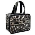 thumbnail image 1 of Bolsa de maquillaje portátil para mujer, bolsa de almacenamiento de cosméticos de gran capacidad con entramado de mil pájaros, 1 of 5