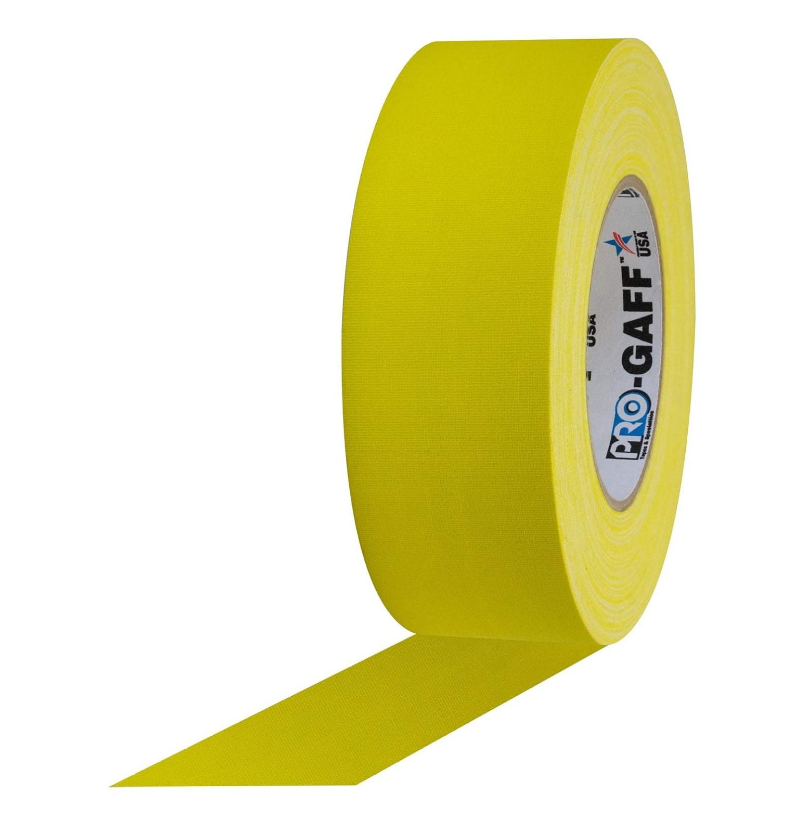 Tapes Gaff Premium Matte Cloth Gaffer's Tape With Rubber Adhesive, 11 mils Thick, 55 yds Length, 2" Width, Yellow (Pack of 1)