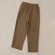 thumbnail image 2 of TaTaai Women's Casual 7/8 Length Pants Straight Leg Linen-Like Fabric with Elastic Waistband Side Pockets and Decorative Buttons for Spring Summer Outfits Gift, 2 of 7