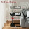 thumbnail image 3 of C Shaped Tv Trays Living Room End Table End Stand, Black Minimalist Wooden c Table for Sofa, Height Adjustable Tv Tray Tables Swivel Side Table for Dinner Eating, 3 of 8