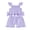 Purple, variant on BemeyourBBs Toddler Baby Girls Summer Clothes Cotton Linen 2 Pieces Outfit Cute Bow Print Flying Sleeve Smocked Tank Tops with Ruffle Shorts Set