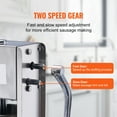 thumbnail image 2 of KFFKFF Manual Sausage Stuffer, 7L / 15 lbs Vertical Meat Filling Machine, Dual-Speed Operation, Food-Grade 304 Stainless Steel, Includes 5 Filling Tubes, Suitable for Home, Kitchen, Restaurant, 2 of 9