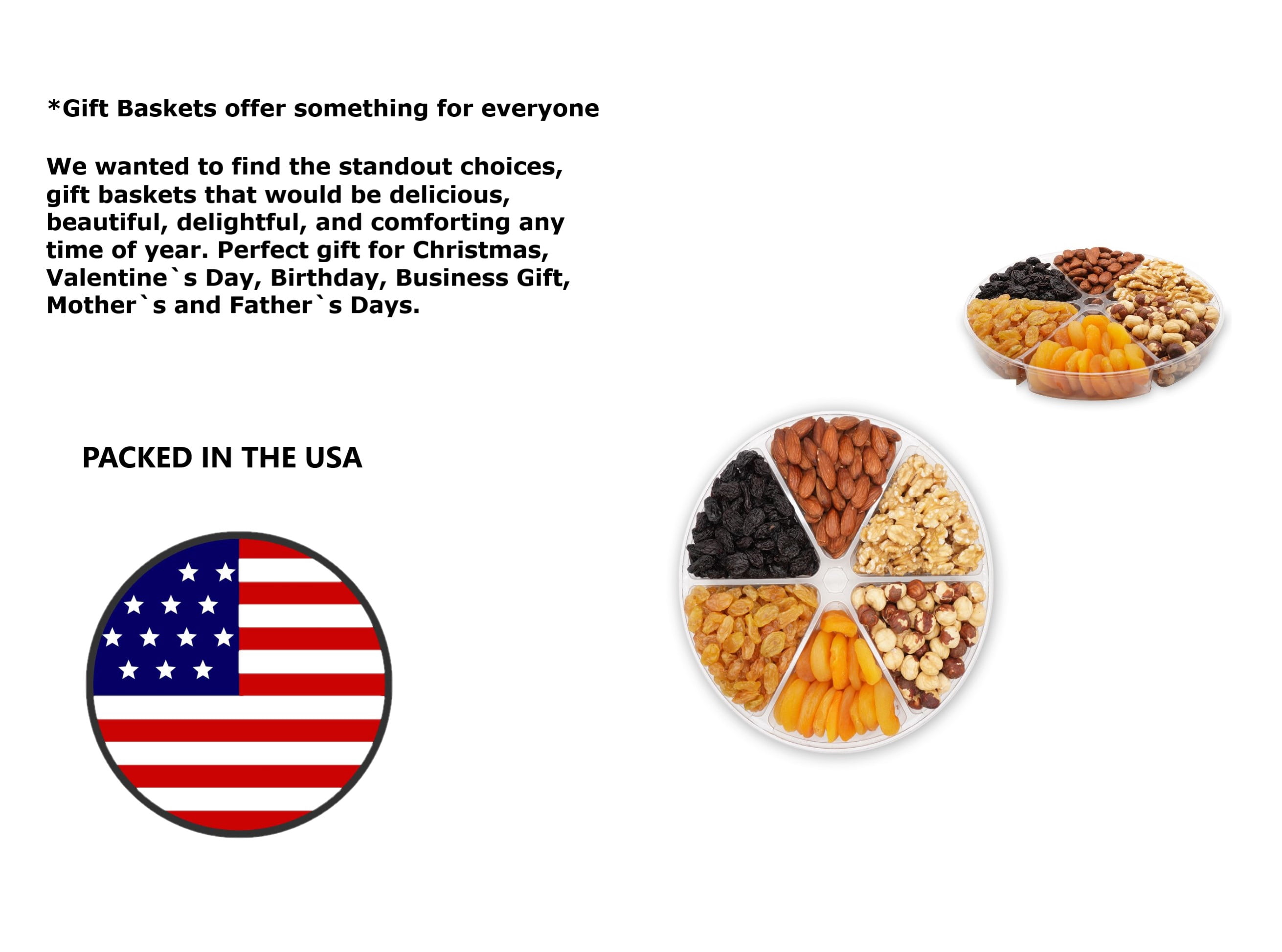 Dry Fruit and Nuts Basket, Customer Gift Box for Holiday, Gourmet, Birthday Mom, Secret Garden's