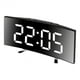 thumbnail image 1 of Curved Mirror LED Digital Alarm Clock Quiet Operate Temperature Display USB Power Modern Desk Decors For Home Office, 1 of 2