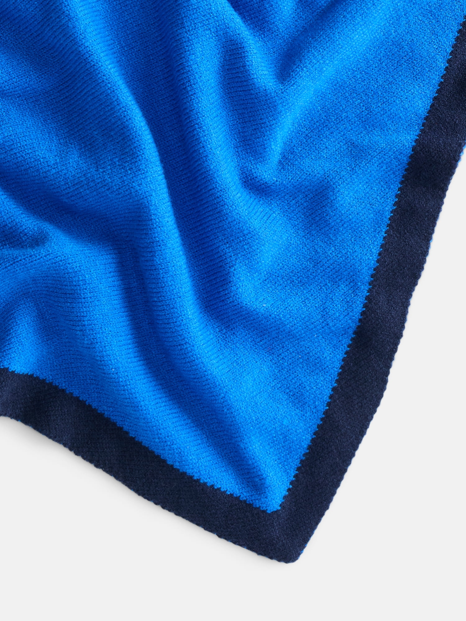 Scenario Women's Border Stripe Knit Triangle Scarf, Blue Fire and Classic Navy
