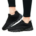 thumbnail image 3 of gvdentm Women Sneakers Women's Tennis Running Sneakers Lightweight Sport Gym Breathable Fashion Walking Shoes Black,7.5, 3 of 5