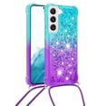 thumbnail image 2 of Funda para Samsung Galaxy S22 5G Brillantina Líquida Divertida Reluciente y con Cristales en Movimiento Cuerpo Cruzado con Cordón Ajustable, 2 of 5