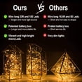thumbnail image 2 of Morttic 2 Pack 33Ft 100 LED Fairy Lights Battery Operated, String Lights with 8 Modes Remote Control Timer Waterproof Copper Wire Twinkle Lights for Bedroom Wedding Party Christmas Decor, Warm White, 2 of 8