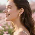 thumbnail image 2 of Sterling Silver Love Bow Hoop Earrings for Women Teens CZ Bow Hoop Earrings Huggie, 2 of 11