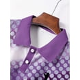 thumbnail image 4 of Zylanna Men's Polo Shirts, Moisture Wicking Casual Short Sleeve Quick-Dry Performance Tops for Golf Purple, 4 of 7