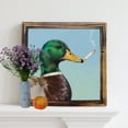 thumbnail image 3 of 2D Wooden Frame Wall Decoration Canvas Prints Smoking Animals, Illustrations of Ducks, Cows and Deer, Humorous Animal Art, Wooden Frame Canvas Decoration Paintings, Interior Home Wall Decoration Art T, 3 of 6