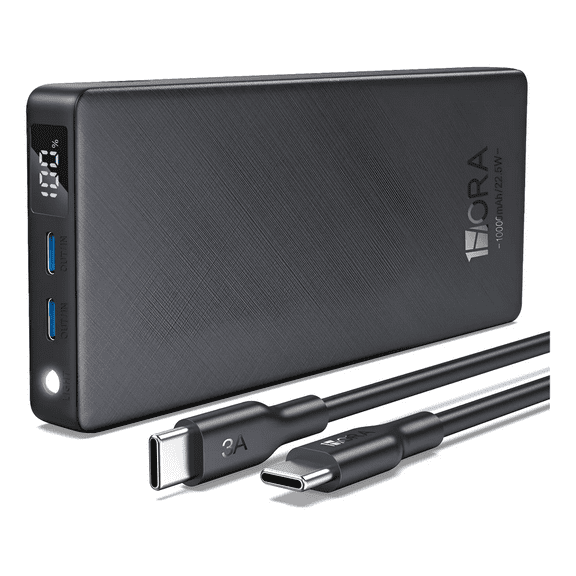Power Bank Batería 10000mAh Carga Rapida 22.5W 1Hora con LED Pantalla Portátil Digital Xtellar negro