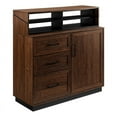 thumbnail image 1 of 40" 3-Drawer Wood Secretary Desk - Dark Walnut, 1 of 7