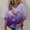 Dark Purple, variant on Womens Spring Tops Breast Cancer Ribbon Print Casual Top Oversized Tshirts for Women