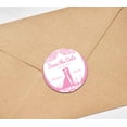 thumbnail image 3 of Darling Souvenir Round 45 Pcs Wedding Couple Save The Date Stickers Personalized Bride Groom Names And Date Envelope Seals - Light Pink, 3 of 4