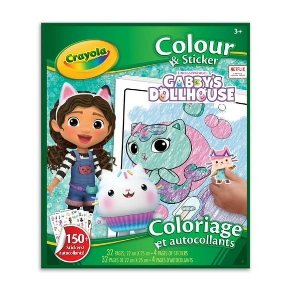 Crayola Colour & Sticker Book, Gabby's Dollhouse