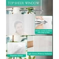 thumbnail image 4 of No Hook Shower Curtain with Snap-in Liner, Summer Palm Trees Waterproof Fabric Bathroom Curtains, Pastoral Botanical Tropical Plants Bath Curtains & Mesh Top Window Stand Up Stall 36"x72", 4 of 6