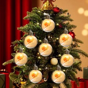 Christmas Ball Ornaments! Fwttom Christmas Tree Decorations Ball Ornaments Christmas Ball Decorations Christmas Tree Electroplated Ball Ornaments with Lights Light Bulb Ball Ornaments