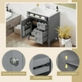 thumbnail image 5 of 30''Bathroom Vanity with Top Sink,Freestanding Single Bathroom Vanity Set with 2 Drawers and a Tip-Out Drawer,Modern Bathroom Storage Cabinet with Resin Sink, 5 of 9