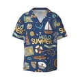thumbnail image 3 of Goofa Marine Nautical Printed Men's Casual Short-sleeved Shirt,Lightweight Breathable Button-down,Summer Casual men's top,Versatile Fashion shirt-3X-Large, 3 of 7