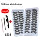 thumbnail image 1 of LE 3D 10 pares 100% pestañas de visón volumen dramático pestañas postizas esponjosas suaves y tenues Faux Cils pestañas postizas largas naturales al por mayor Tan Jianjun unisex, 1 of 2