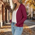 thumbnail image 7 of COMVALUE Cardigan Sweaters for Women Trendy Button Down Open Front Cardigans Lightweight Long Sleeve Fall Outfits Clothes Wine S, 7 of 7