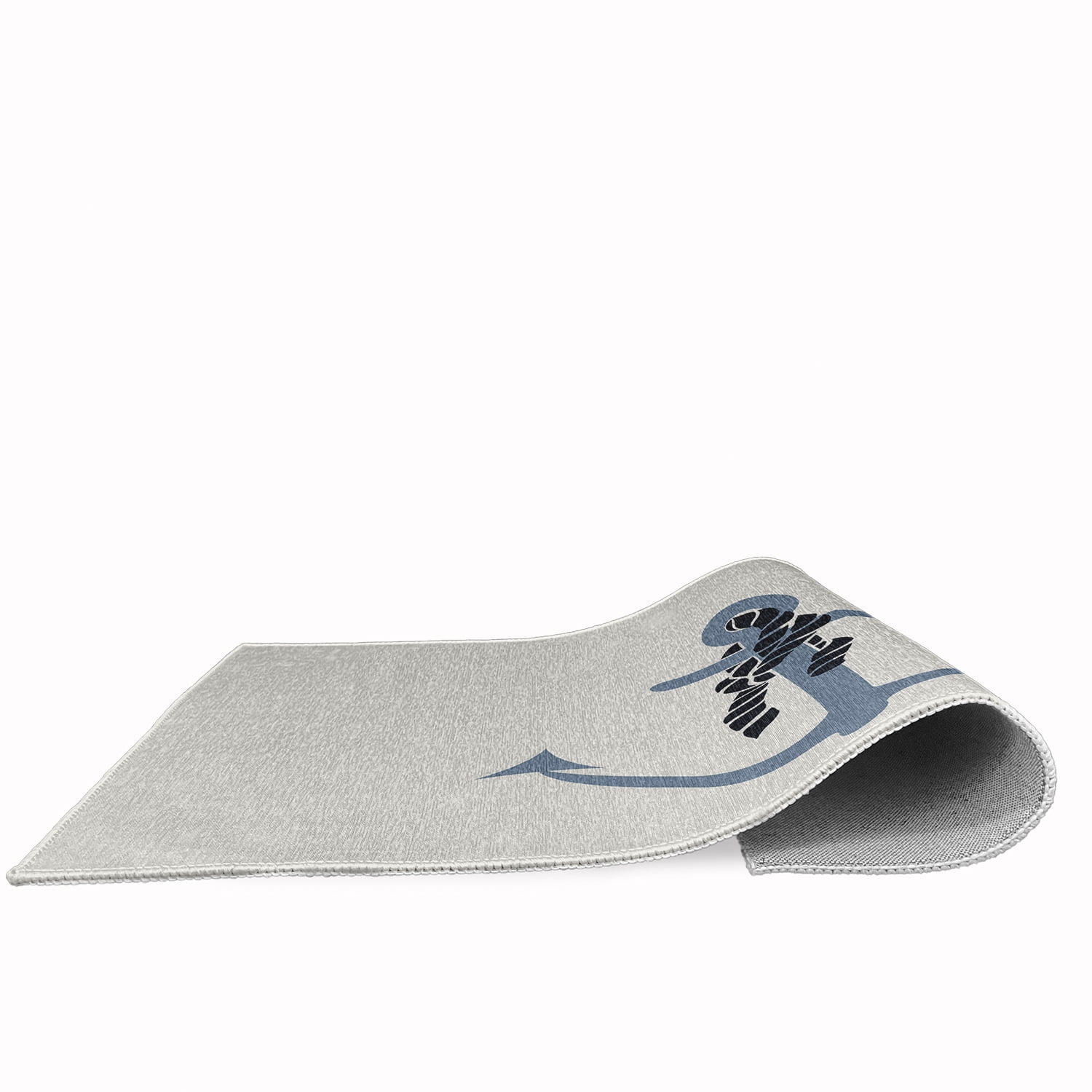 Simply Daisy 2' x 3' Anchor and Rope Nautical Chenille Rug, Dusty Smoke