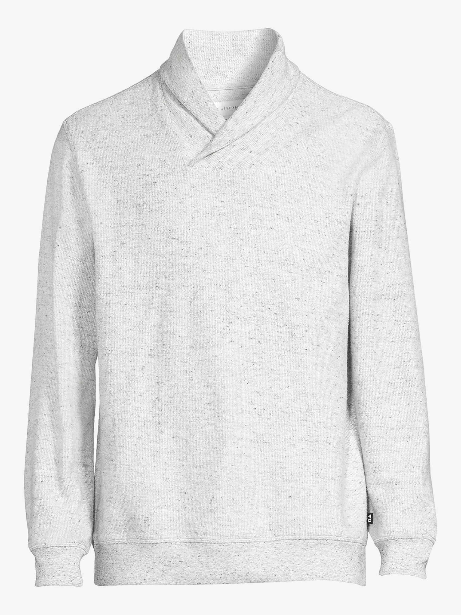 Free Assembly Men's Jacquard Rib Shawl Collar Pullover