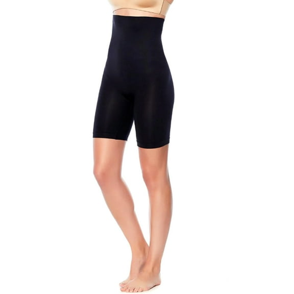 Yummie Thigh Shaper by Heather Thomson Seamless Shapewear ~ Black 1X/2X (14-18)