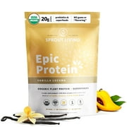 Sprout Living Epic Protein | Organic Plant Protein, Superfoods, Vanilla Lucuma, 1 lb