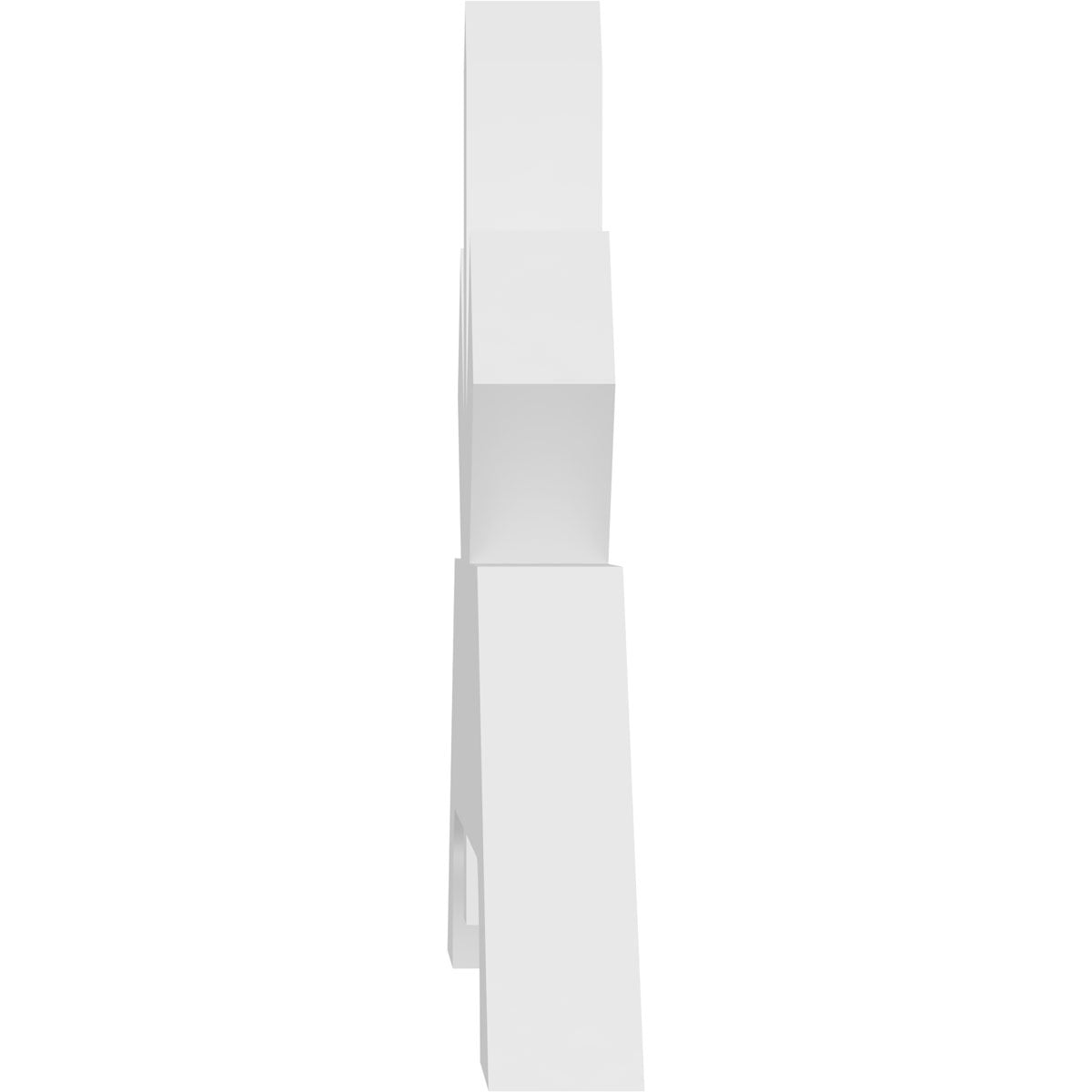 60"W x 15"H x 2"D x 4"F, 6/12 Pitch, Vanguard Architectural Grade PVC Gable Bracket