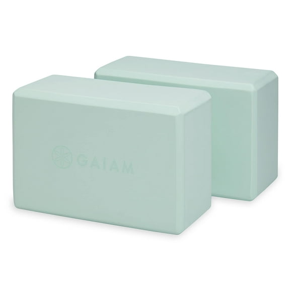Espuma EVA de apoyo sin látex Yoga Block Gaiam, 130 g, paquete de 2