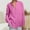 Hot Pink, variant on ChaoHeng Long Sleeve Tops for Women Women's V-Neck Button Down Shirt,Split Sleeve Relaxed Tunic Top in Solid Colors