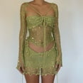 thumbnail image 2 of GDREDA Robe Tube Aguichant à Sequins Creux pour Femmes, Ensemble Robe et Jupes d'Hiver, 2 of 6