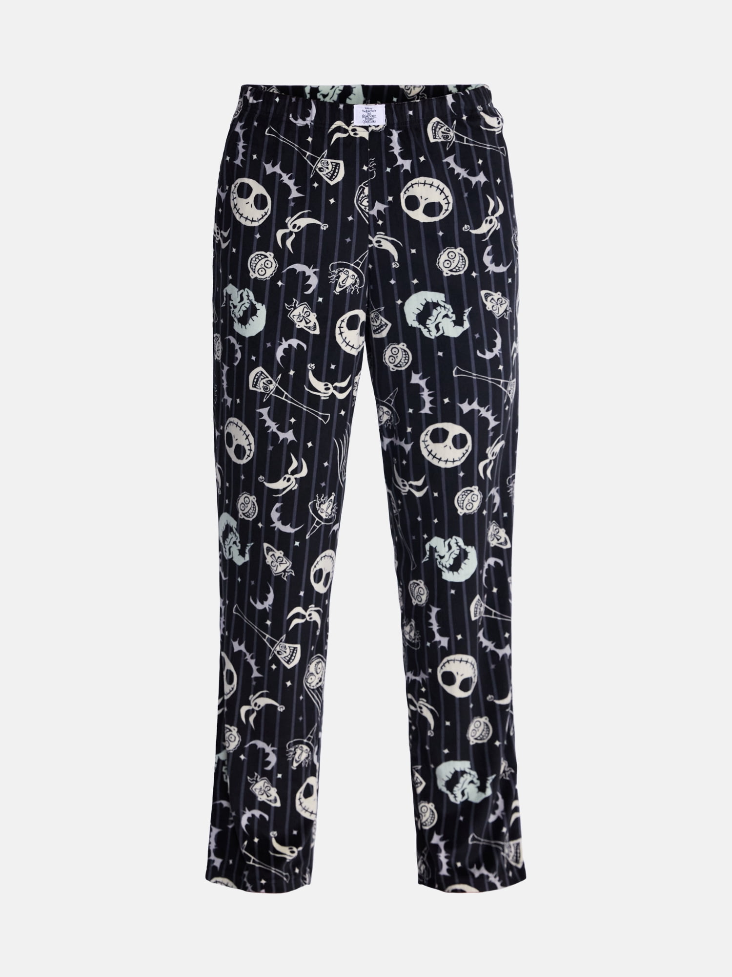 Nightmare Before Christmas Women’s Wide Leg Velour Sleep Pants, Sizes XS-3X