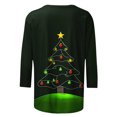 thumbnail image 6 of JTZGDY Womens Christmas Shirts Xmas Funny Printed Crew Neck 3/4 Length Sleeve Tops 2026 Festive Dressy Casual,Plus Size,Christmas Clothes for Women,Holiday Basic Tee,Tunic Tops Pullovers, 6 of 8