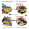 thumbnail image 2 of ZHANZZK Summer Truck with Honey and Bee Black Plaid Texture Set of 4 Round Coaster for Drinks, Absorbent Ceramic Stone Coasters Cup Mat with Cork Base for Home Kitchen Room Coffee Table Bar Decor, 2 of 6