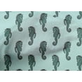 thumbnail image 4 of oneOone Tissu Popeline de Coton Imprimé Hippocampe pour Couture Largeur 56 Pouces, 4 of 4