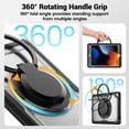 thumbnail image 5 of FJLBDE Case for iPad Pro 10.5 Inch/iPad Air 3rd Gen 2019 with 360 Rotating Stand, Shoulder Strap, Heavy Duty Shockproof Cover, Transparent, 5 of 7