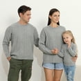 thumbnail image 6 of GYRATEDREAM Family Christmas Knit Sweaters Matching Sets Long Sleeve Holiday Xmas Knitted Sweater Pullover Tops for Adults and Kids 2-6Y Kids-Gray, 6 of 11