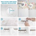 thumbnail image 4 of No Hook Shower Curtain, Colorful Polka Dot Shower Curtains for Bathroom with See Through Top Window, Vintage Minimalist Geometric Beige Waterproof & Washable Bath Curtain Small Stall 36"x78", 4 of 9