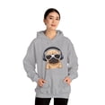 thumbnail image 5 of Sweatshirt, S - 5XL, Pug on a hoodie with headphones., 5 of 7